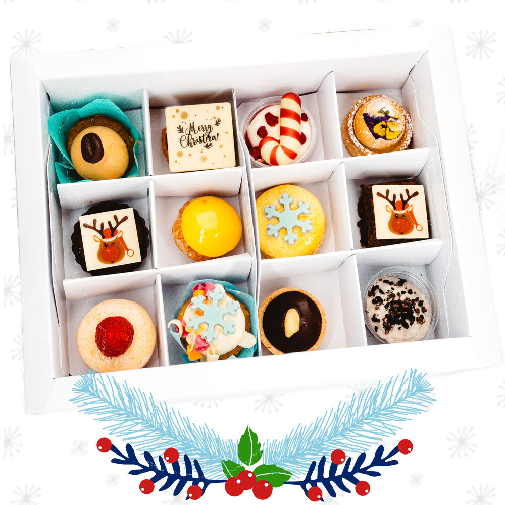 CHRISTMAS Box of 12 Handmade Sweet Canapés