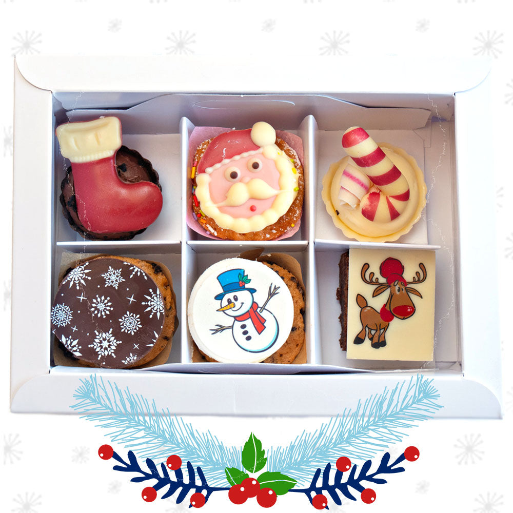 CHRISTMAS Box of 6 Handmade Sweet Canapés