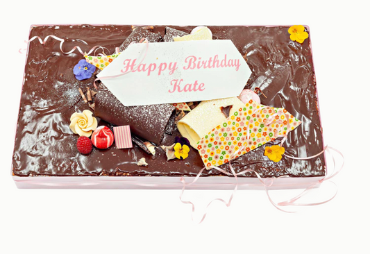 Birthday Traybake Chocolate Curl Cake—21" x 12" (36 to 40 servings)