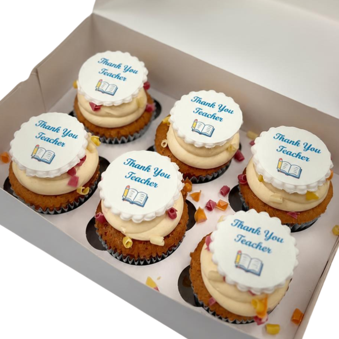 Box of 6 Cupcakes with Branding or a Message