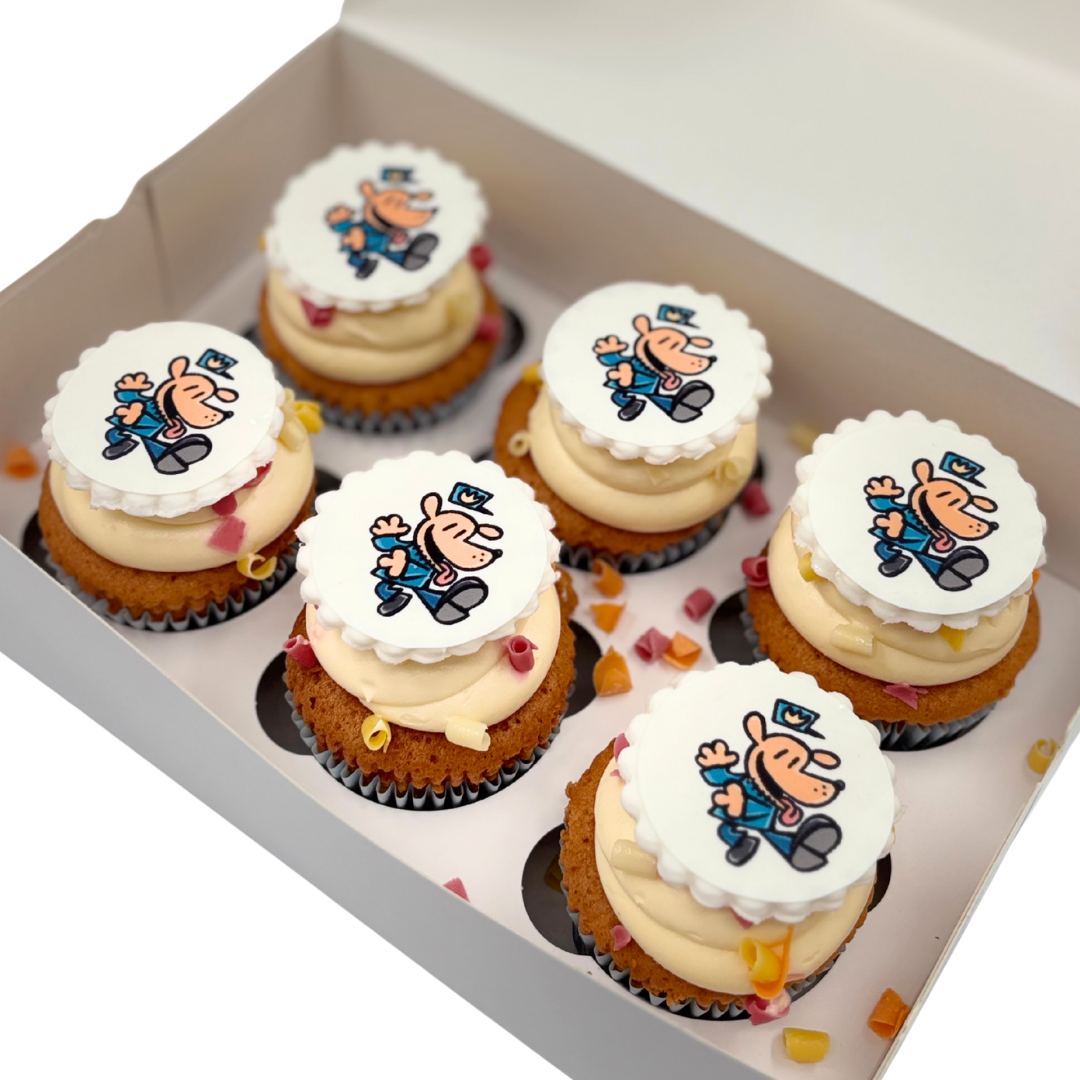 Box of 6 Cupcakes with Branding or a Message
