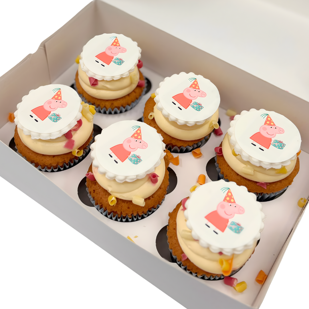 Box of 6 Cupcakes with Branding or a Message