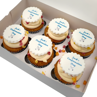 Box of 6 Communion or Confirmation Cupcakes