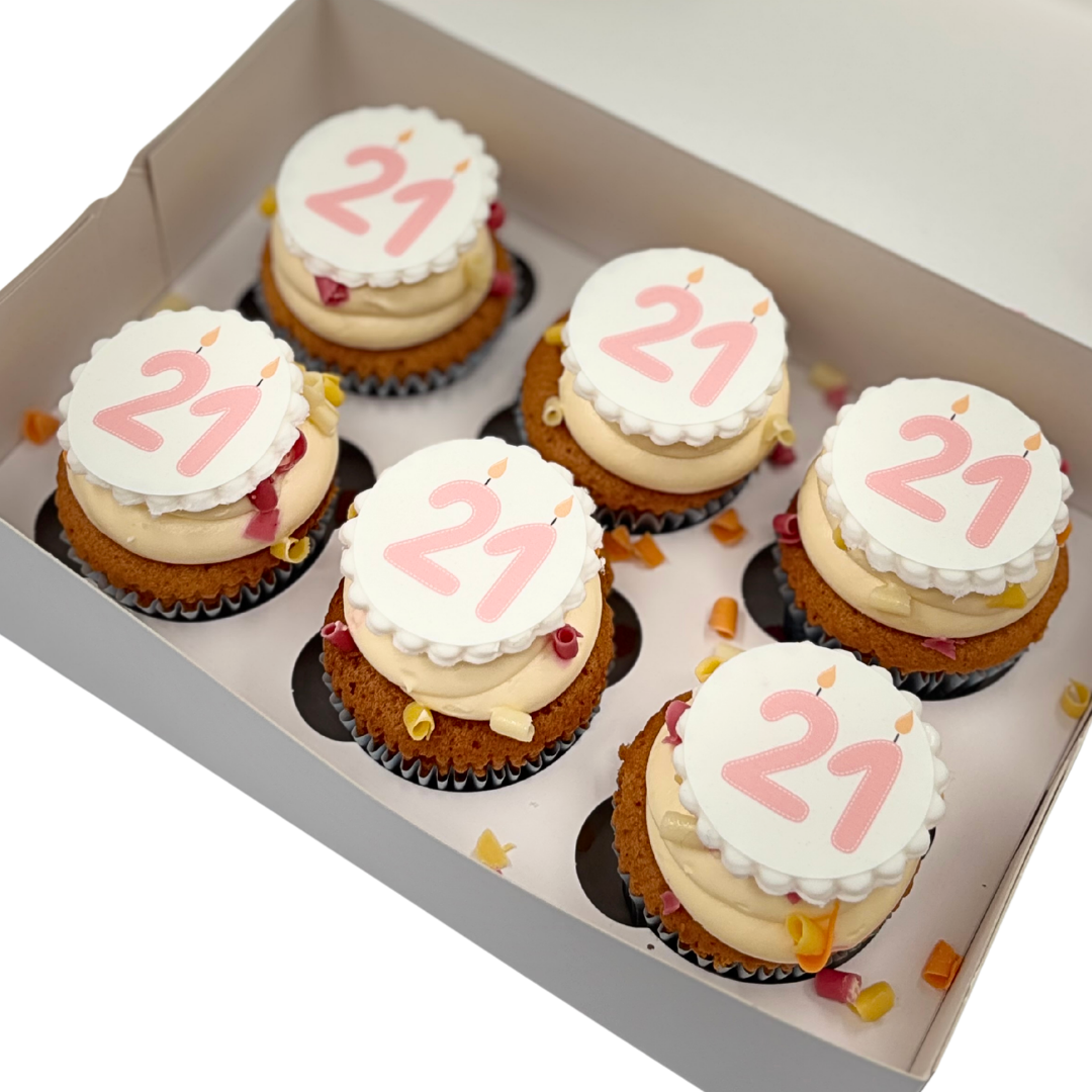 Box of 6 Cupcakes with Branding or a Message