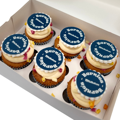 Box of 6 Cupcakes with Branding or a Message