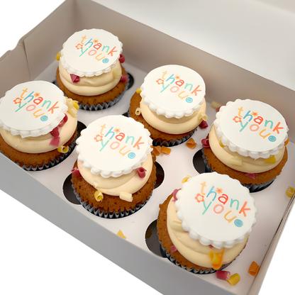 Box of 6 Cupcakes with Branding or a Message